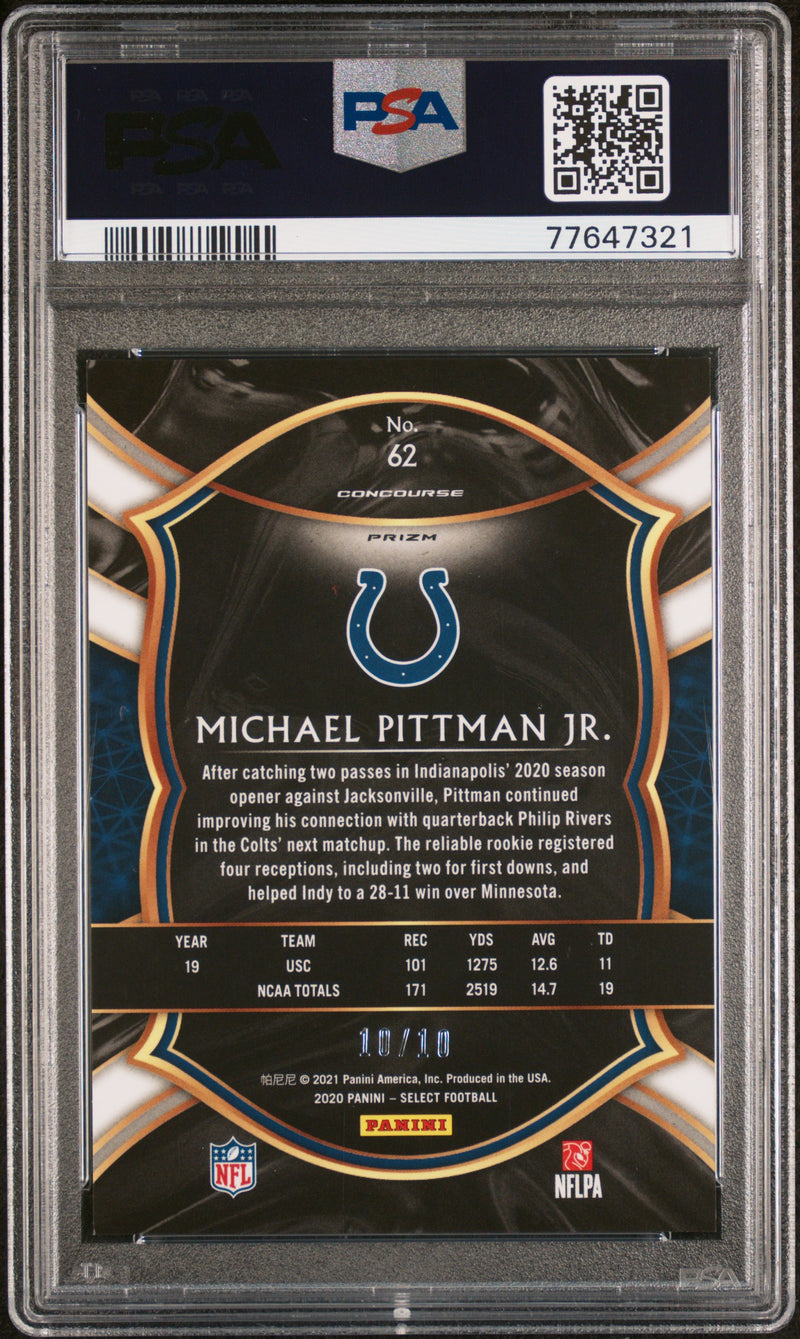2020 Panini Select Michael Pittman JR. Gold Disco Prizm