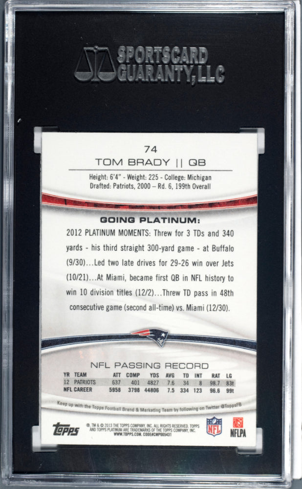 2013 Topps Platinum Tom Brady