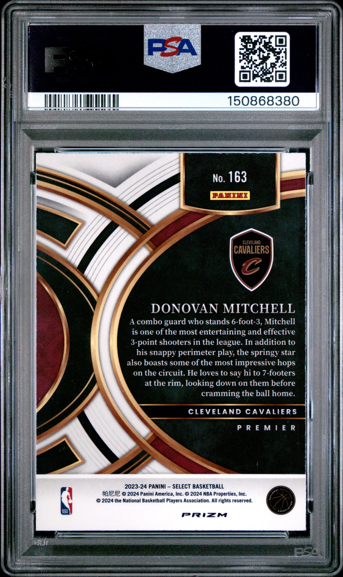2023 Panini Select Donovan Mitchell Cosmic #163 PSA 10 GEM MINT