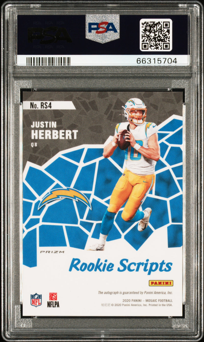 2020 Panini Mosaic Rookie Scripts Justin Herbert Rookie Scripts