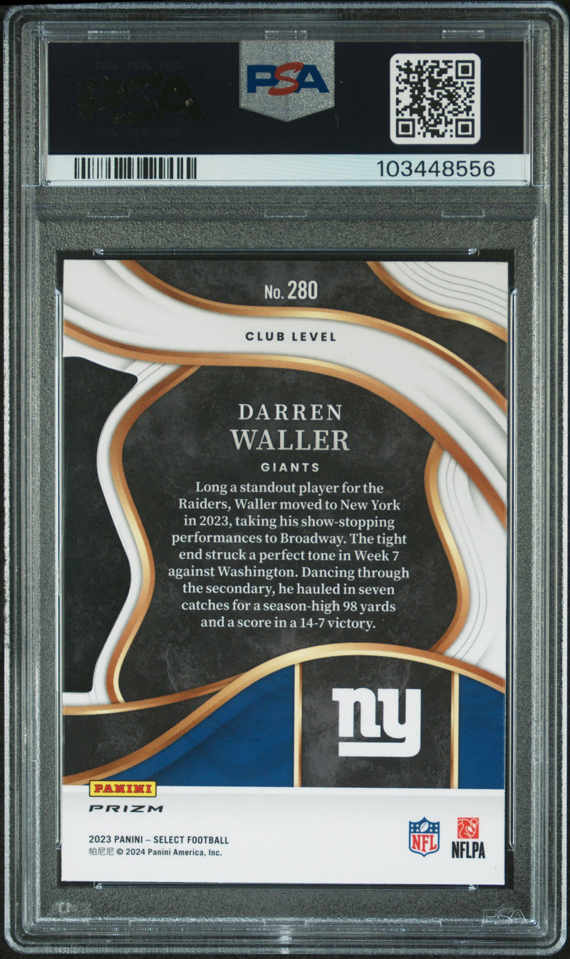 2023 Panini Select Darren Waller Die Cut Zebra PSA 10 GEM MINT POP 1
