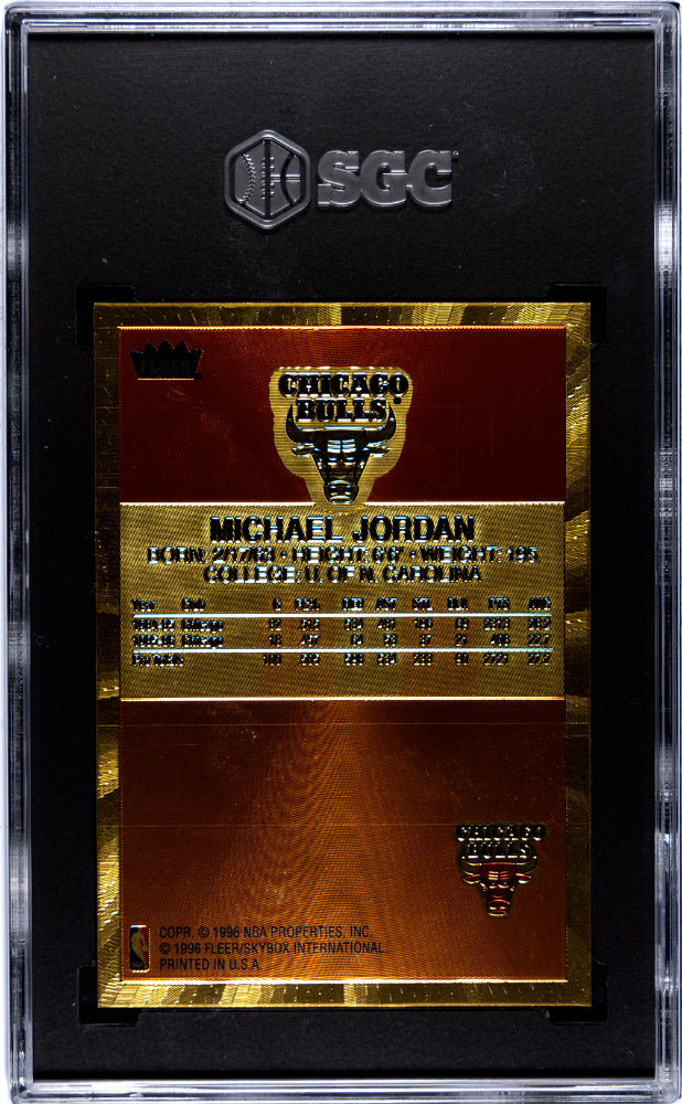1996 Fleer Michael Jordan Prismatic Gold SGC 9 Chicago Bulls