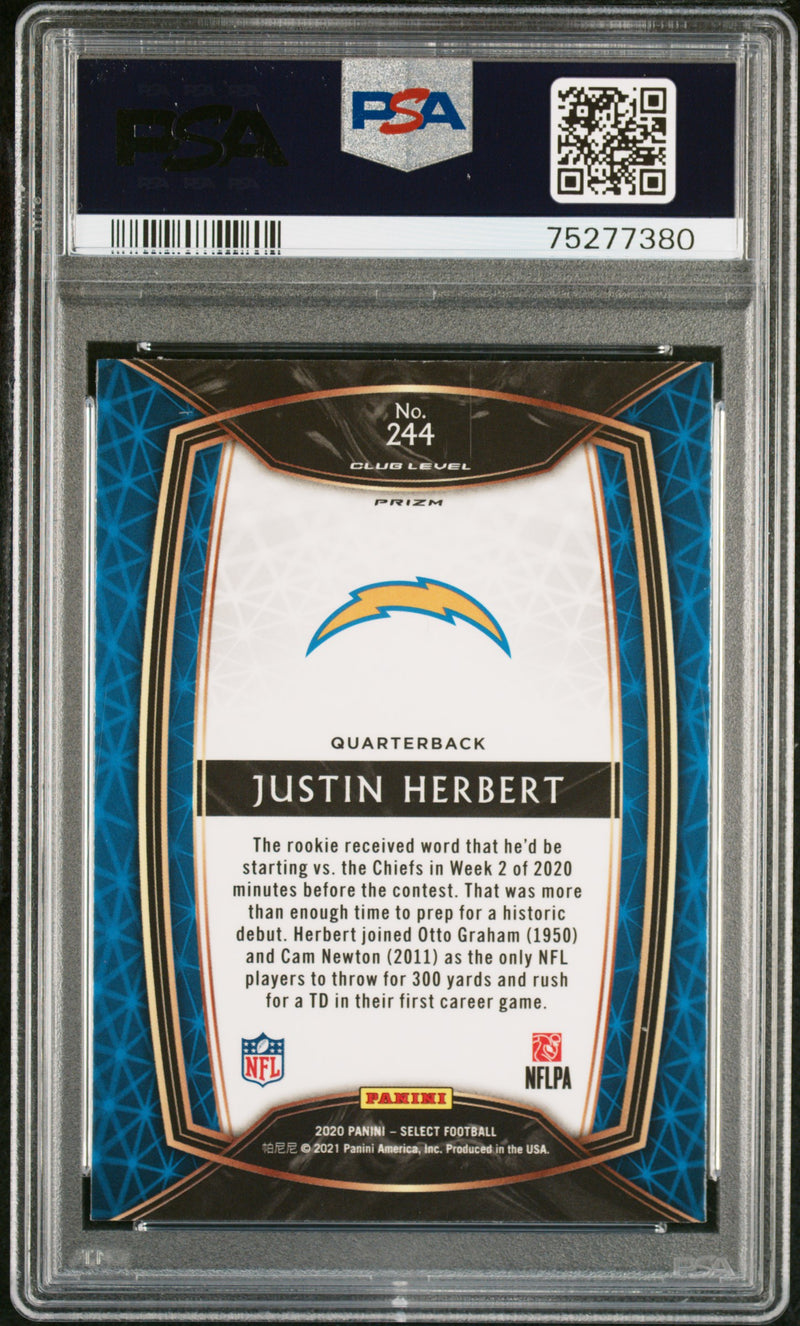 2020 Panini Select Justin Herbert Silver Prizm