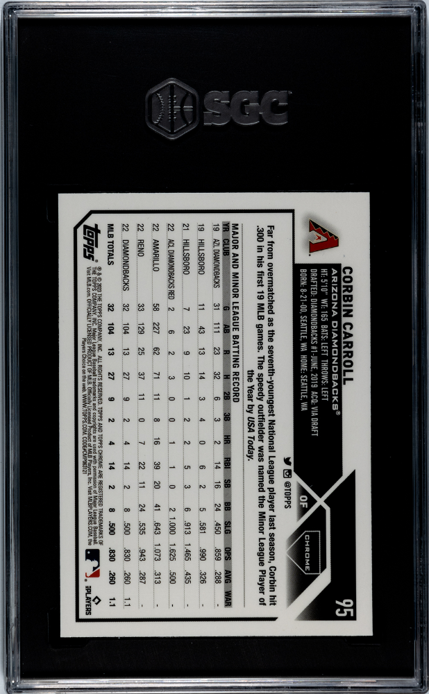 2023 Topps Chrome Corbin Carroll #95 SGC 10
