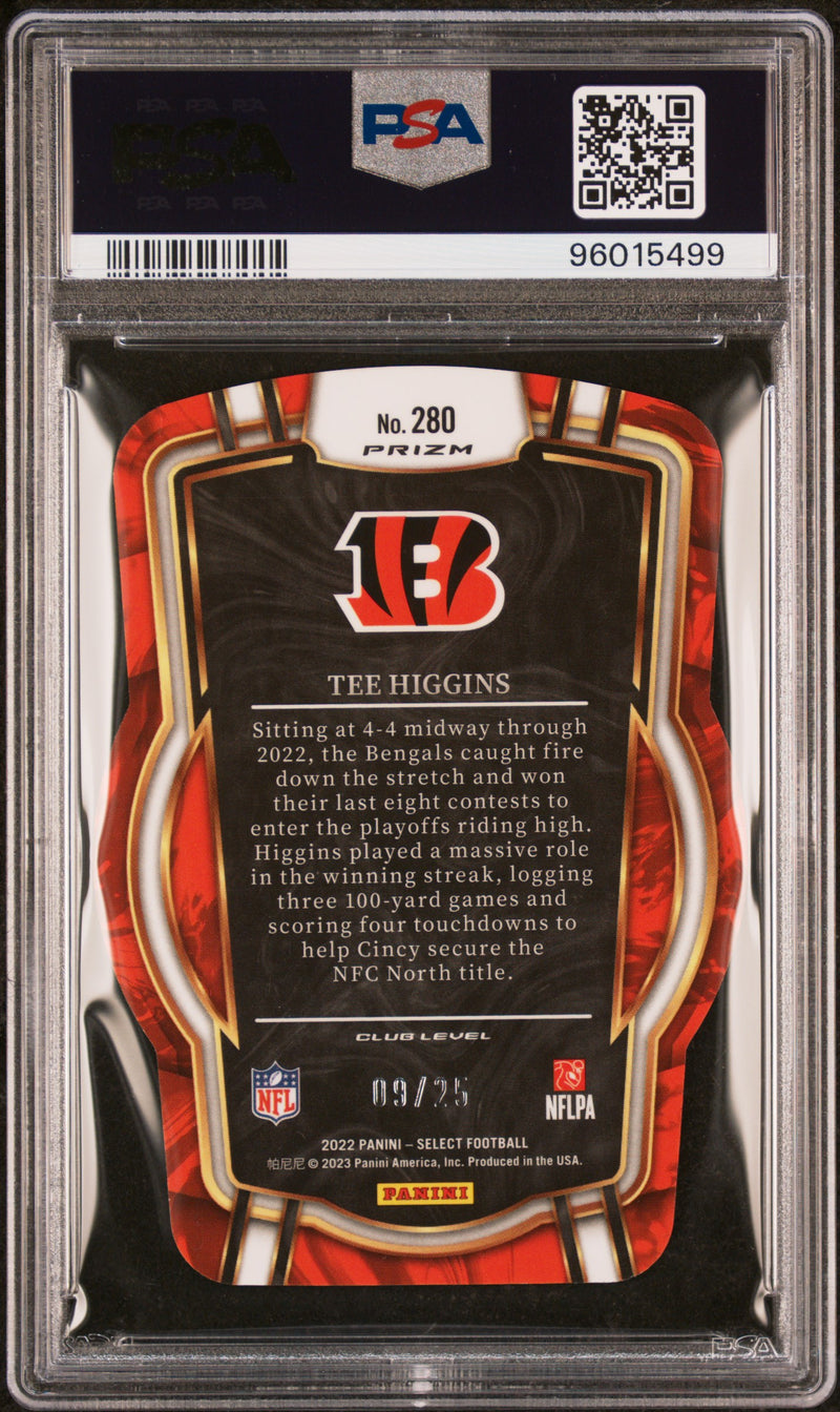 2022 Panini Select Tee Higgins Die Cut Tie Dye Prizm /25