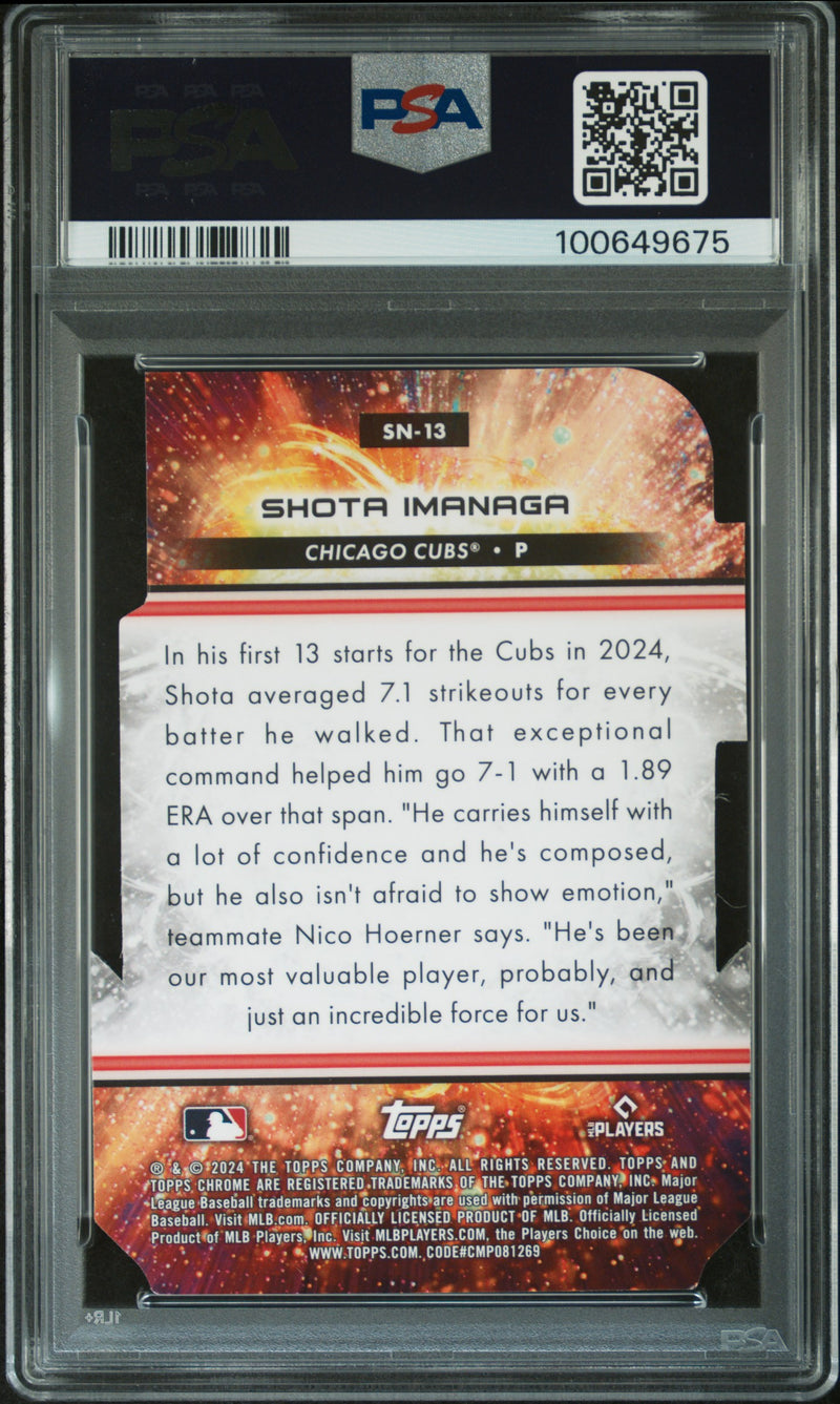 2024 Topps Chrome Cosmic Stella Nova Shota Imanaga Die-Cut