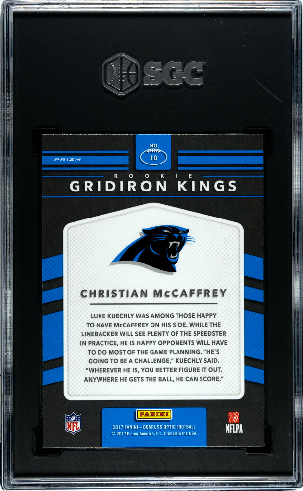 2017 Donruss Optic Christian Mccaffrey Gridiron Kings Holo Prizm