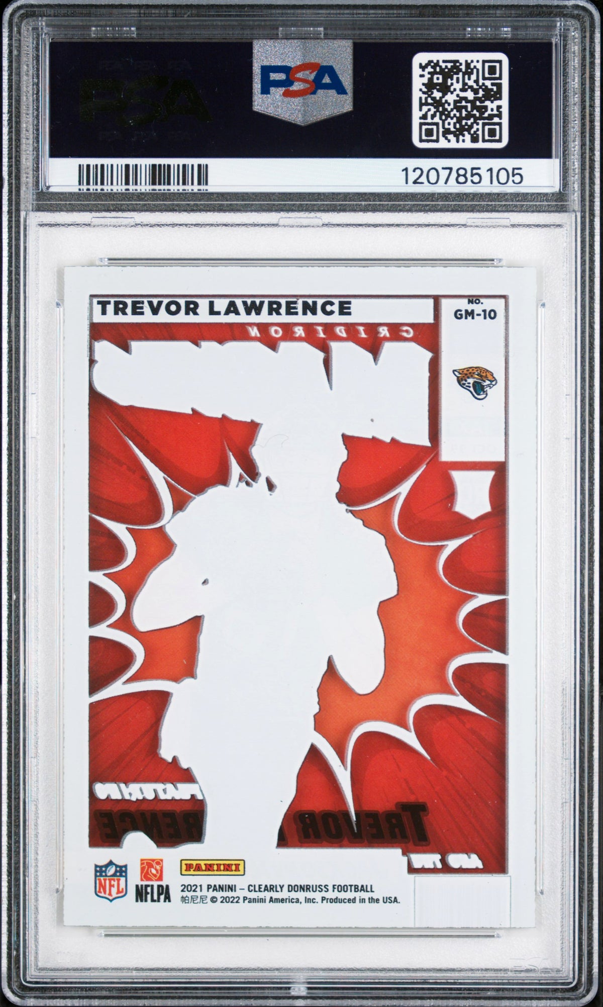2021 Clearly Donruss Gridiron Marvels Trevor Lawrence PSA 10 GEM MINT CASE HIT