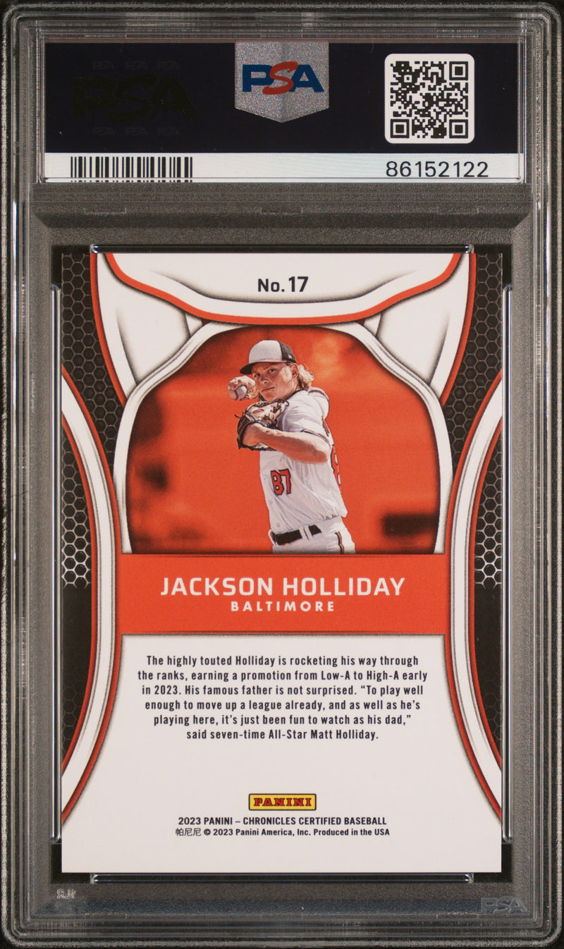 2023 Panini Chronicles Certified Jackson Holliday Certified Gold 4/25