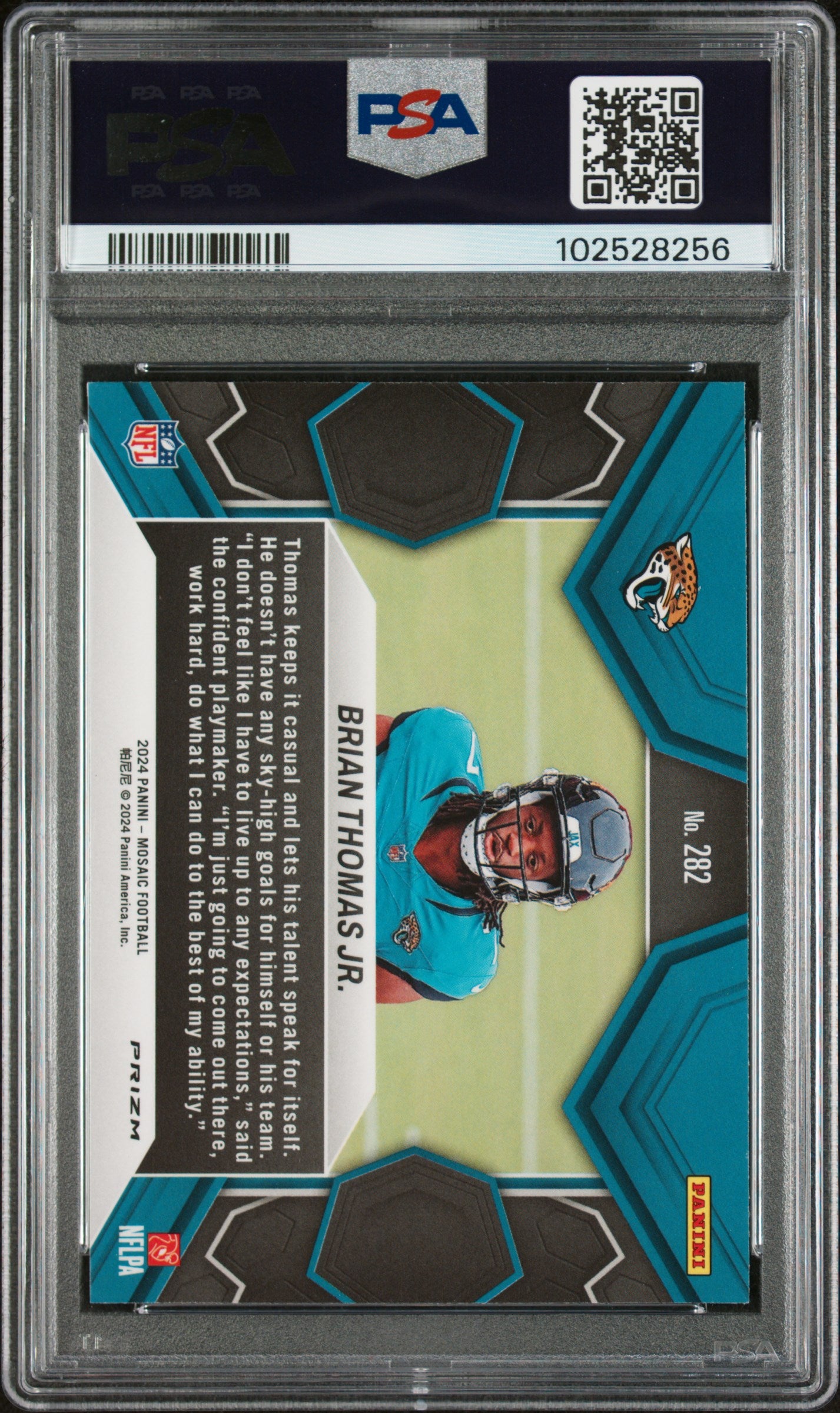 2024 Mosaic Brian Thomas JR. Silver Rookie #282 PSA 9 Jacksonville Jaguars