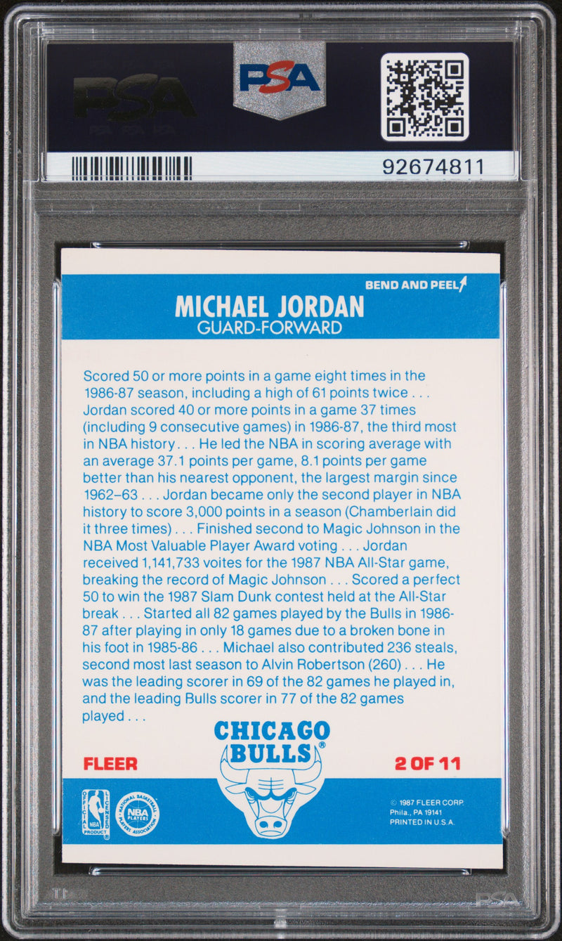 1987 Fleer Sticker Michael Jordan