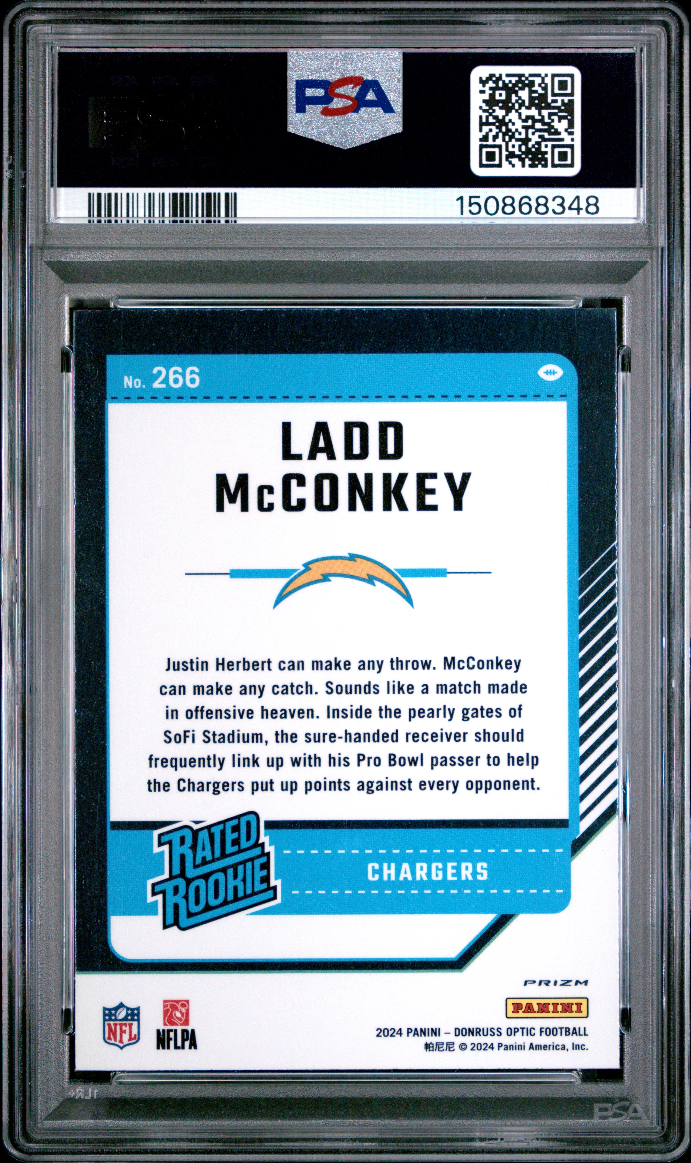 2024 Panini Donruss Optic Ladd Mcconkey Stars #266 PSA 10