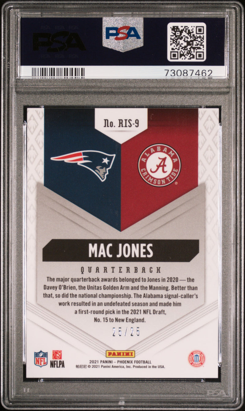 2021 Panini Phoenix Rookie Rising Mac Jones Rookie Rising Green