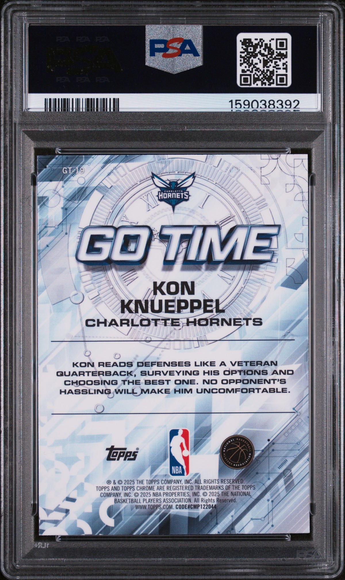 2025 Topps Chrome Go Time Kon Knueppel #GT-19 PSA 10