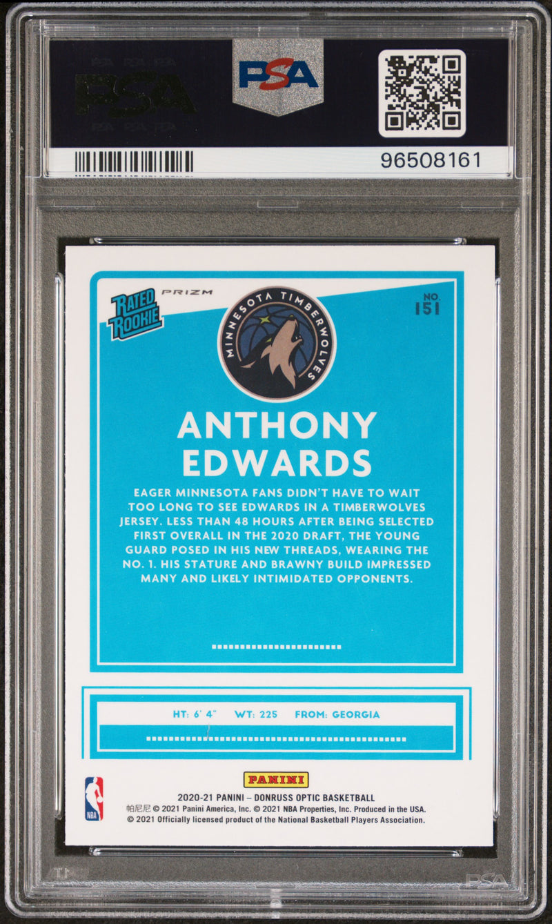 2020 Panini Donruss Optic Anthony Edwards Fanatics Box Set