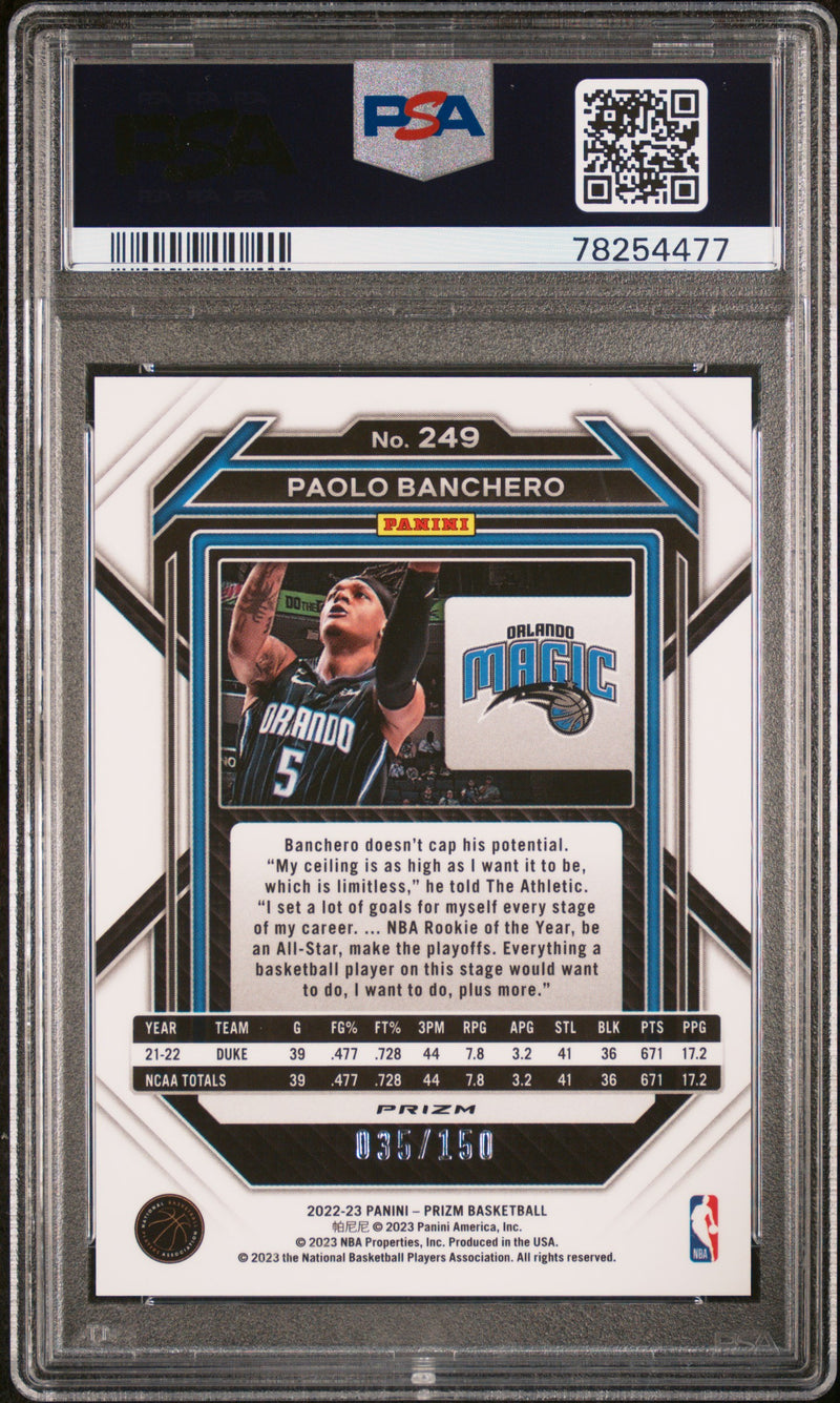 2022 Panini Prizm Paolo Banchero Premium Factory Set Rookie /150