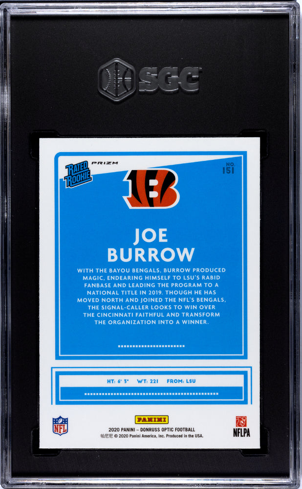 2020 Donruss Optic Joe Burrow Pink Prizm