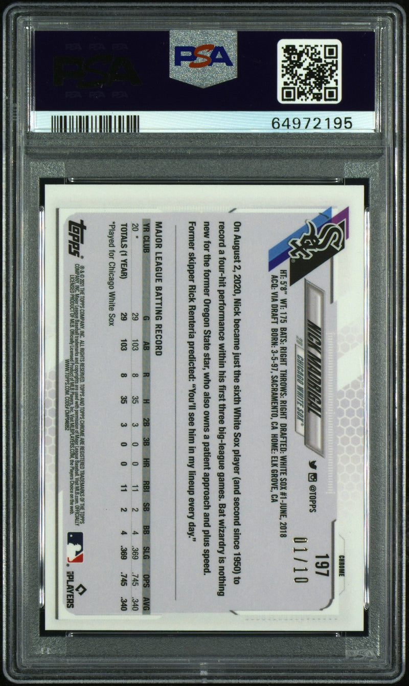 2021 Topps Chrome Sapphire Nick Madrigal Purple