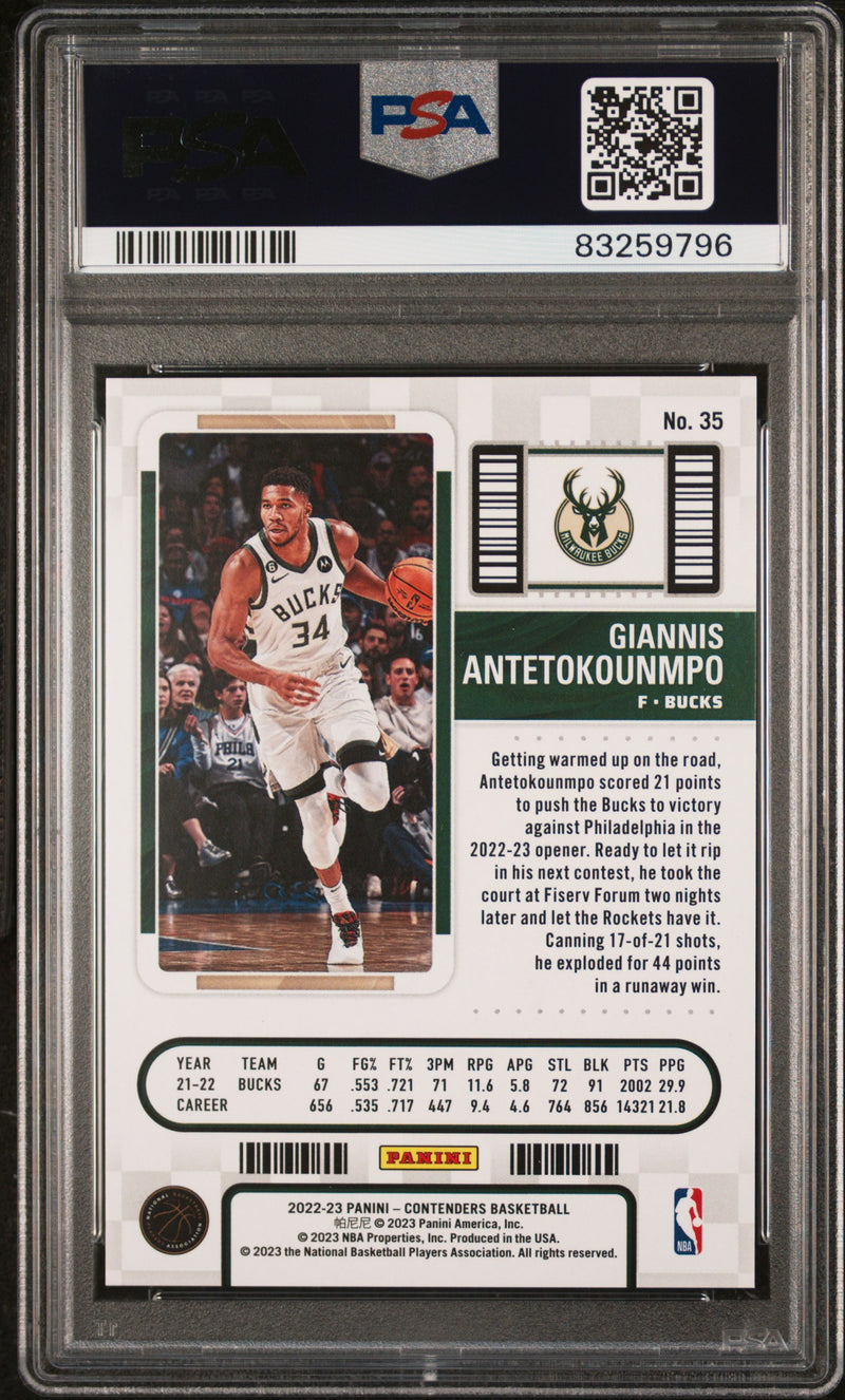 2022 Panini Contenders Giannis Antetokounmpo