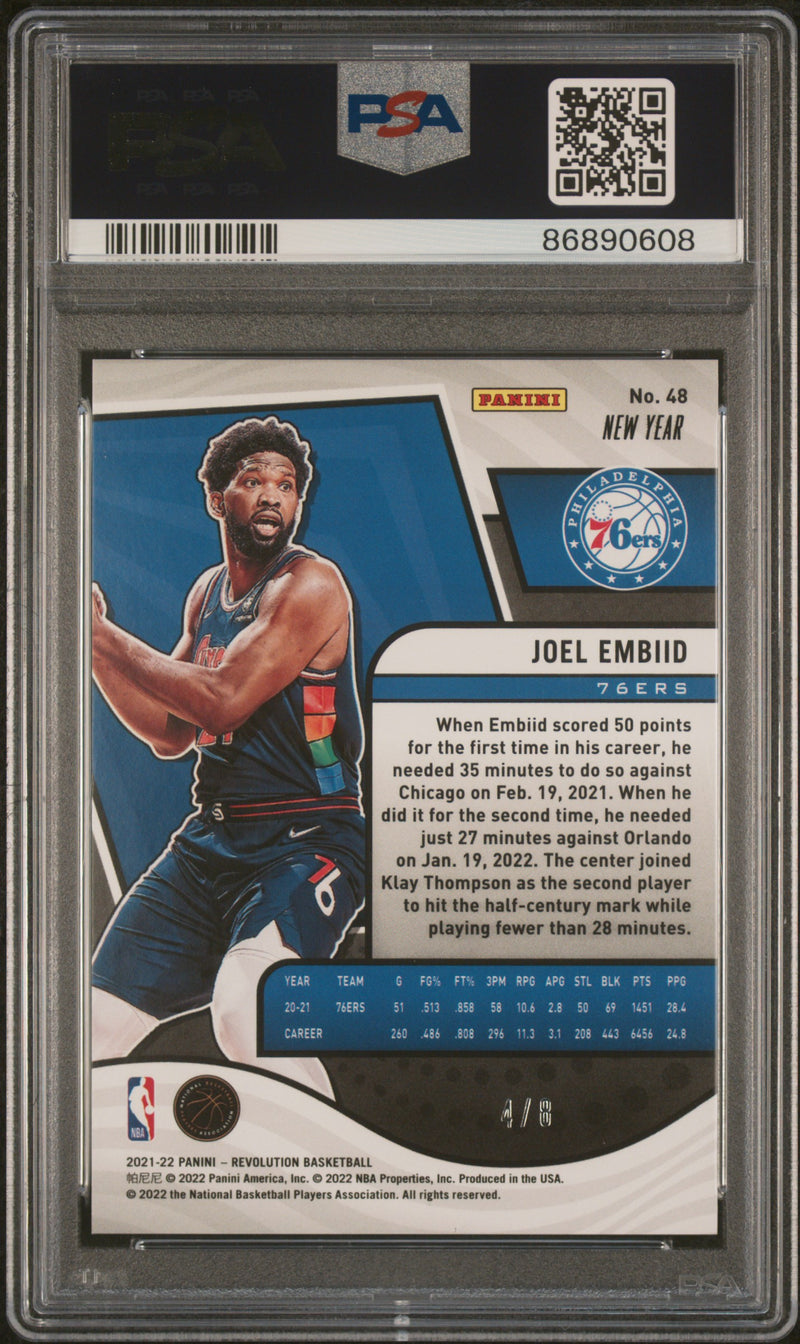 2021 Panini Revolution Joel Embiid Chinese N Y Holo Gold