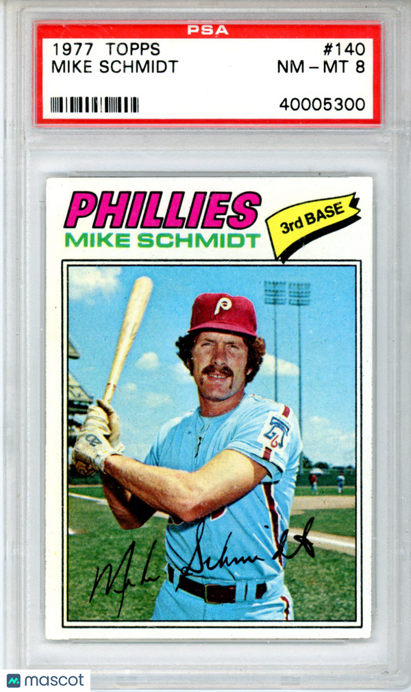 1977 Topps Mike Schmidt #140 PSA 8