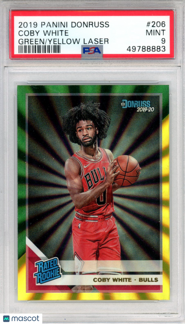 2019 Panini Donruss Coby White #206 PSA 9 Basketball