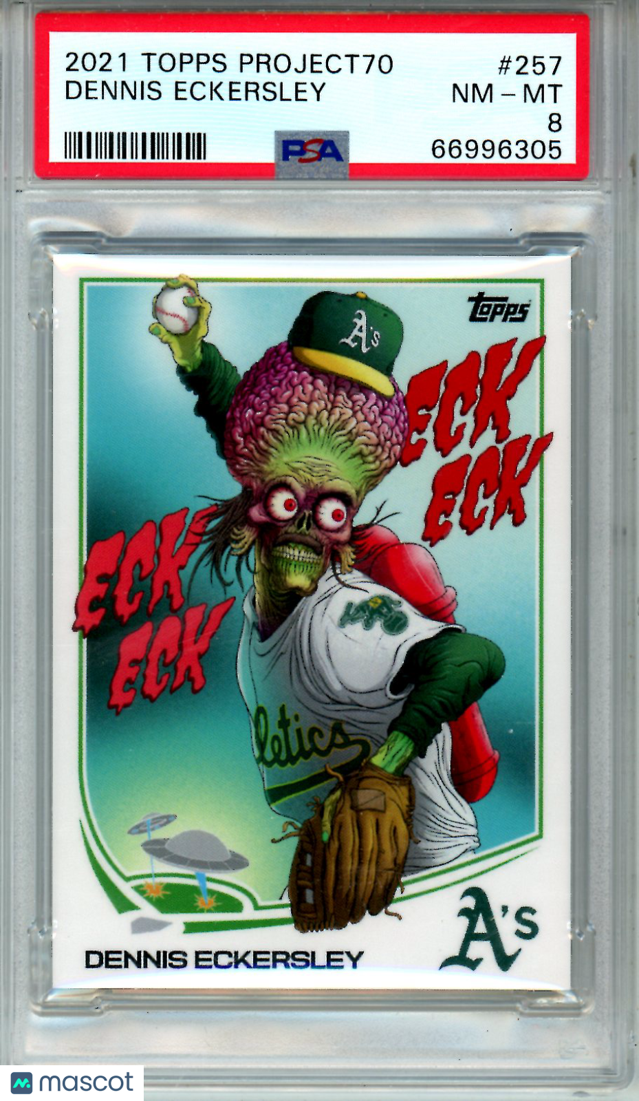 2021 Topps Project70 Dennis Eckersley #257 PSA 8 Athletics - Graded Sports Cards