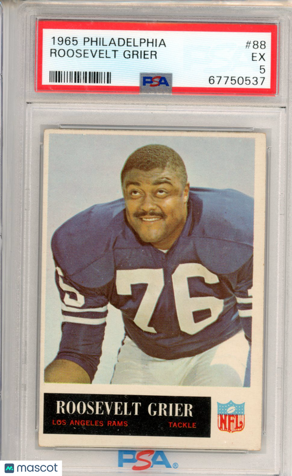 1965 Philadelphia Roosevelt Grier #88 PSA 5 Football