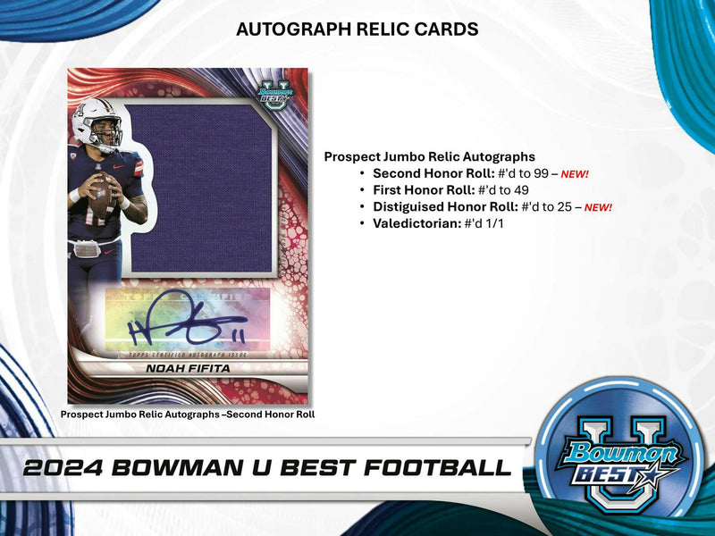 2024 Bowman University Best Football Hobby Box (4 Autos) Jan 6th