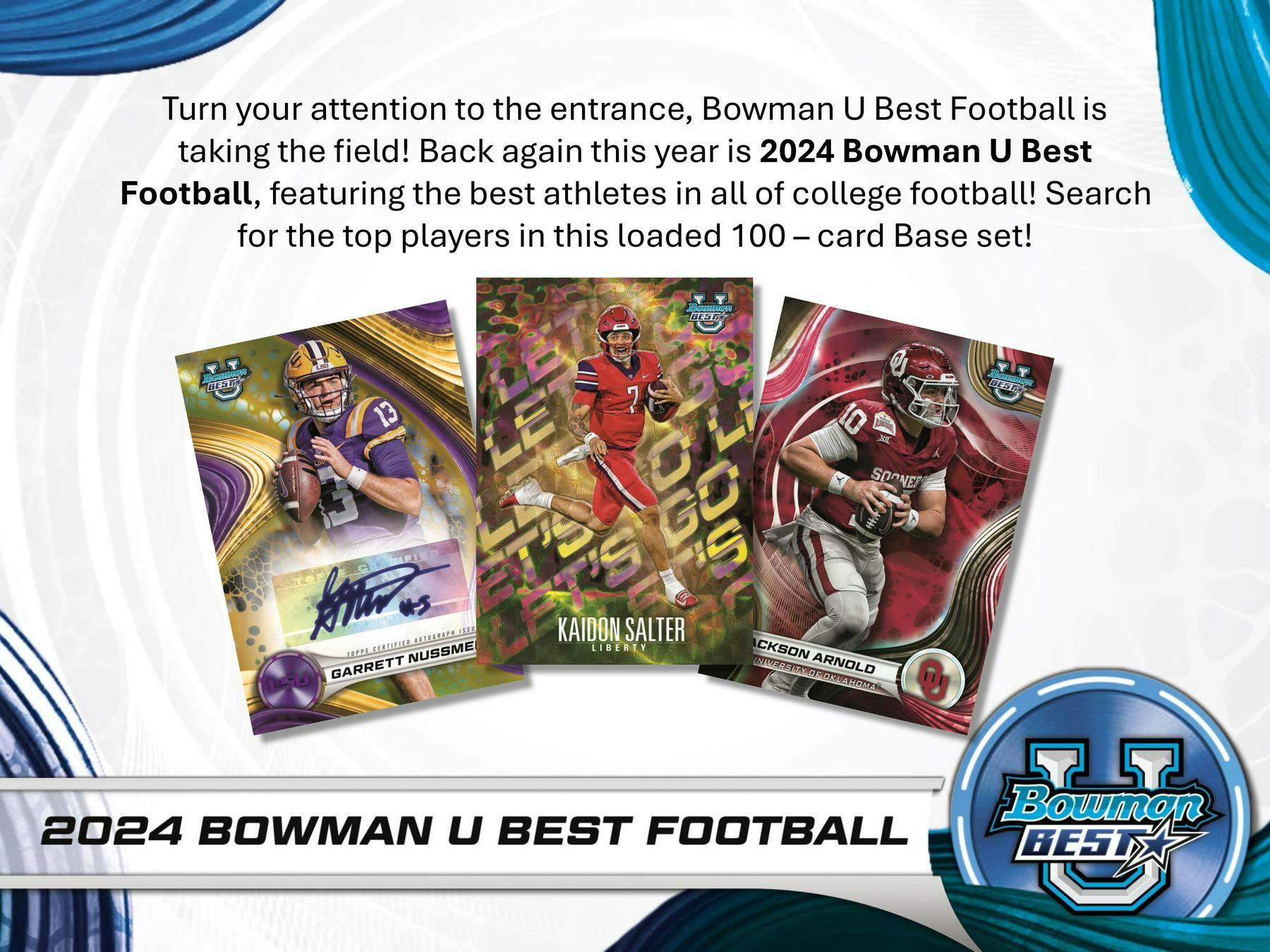 2024 Bowman University Best Football Hobby Box (4 Autos)