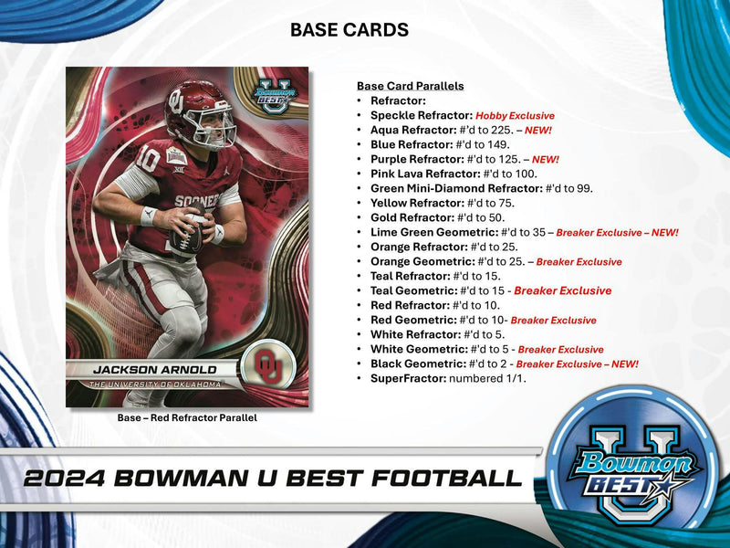 2024 Bowman University Best Football Hobby Box (4 Autos) Jan 6th