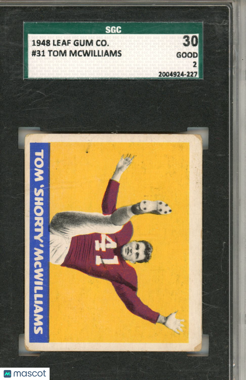1948 Leaf Gum Co. Tom Mcwilliams #31 SGC 2