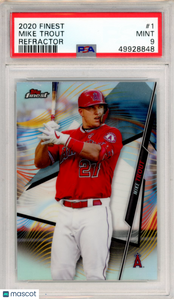 2020 Finest Mike Trout #1 PSA 9 Baseball