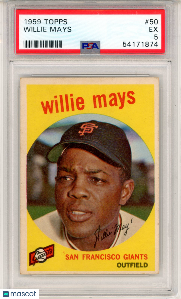 1959 Topps Willie Mays #50 PSA 5 Baseball