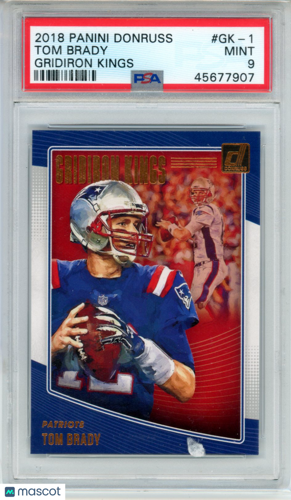 2018 Panini Donruss Gridiron Kings Tom Brady #GK-1 PSA 9 Football