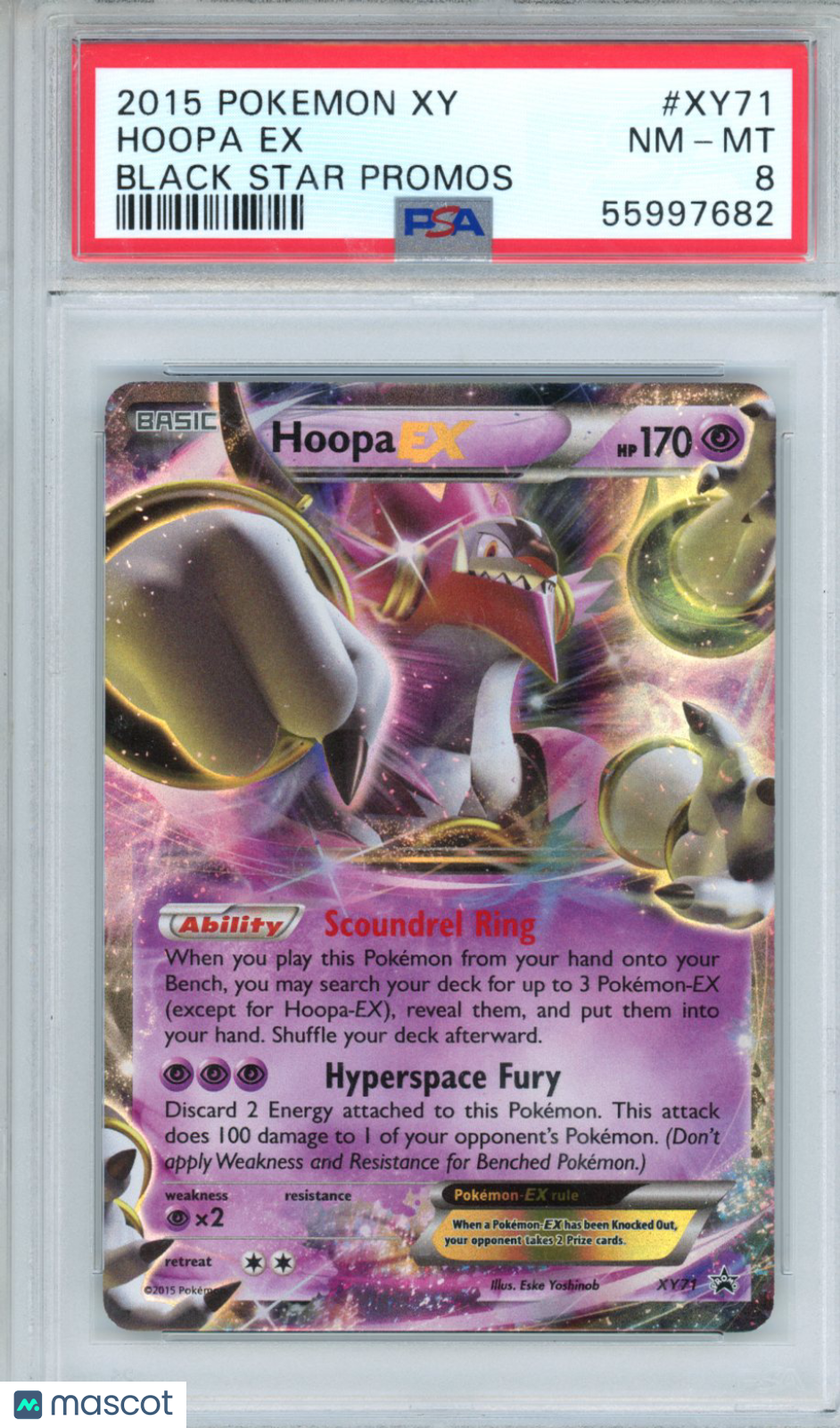 2015 Pokemon Xy Black Star Promos Hoopa EX #XY71 Black Star Promos PSA 8