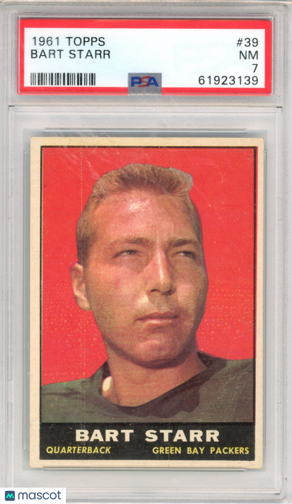 1961 Topps Bart Starr #39 PSA 7 Football