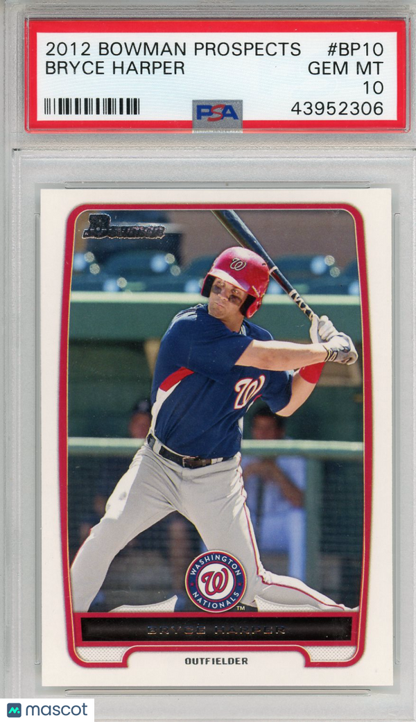2012 Bowman Prospects Bryce Harper #BP10 PSA 10