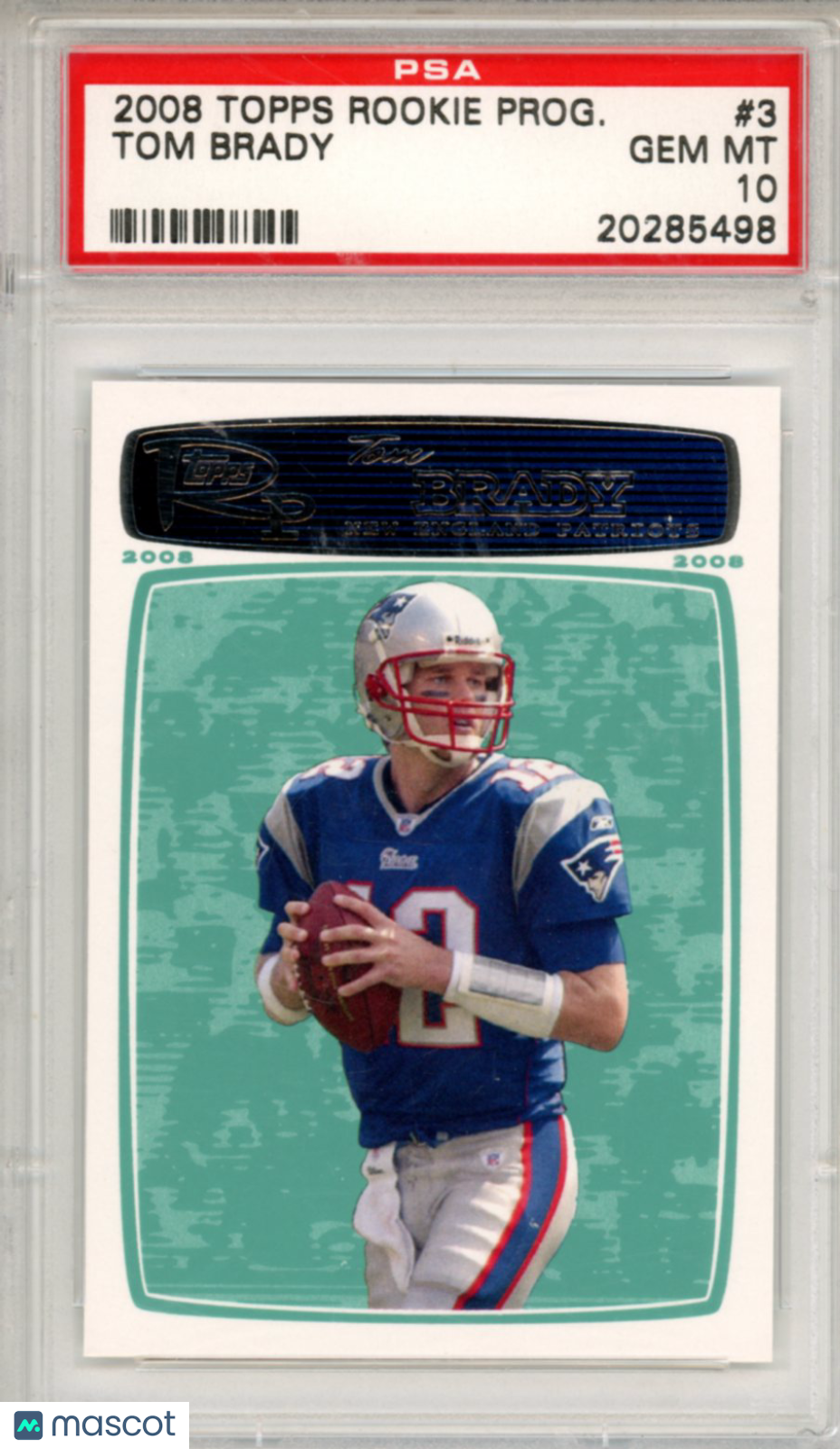 2008 Topps Rookie Progression Tom Brady #3 PSA 10