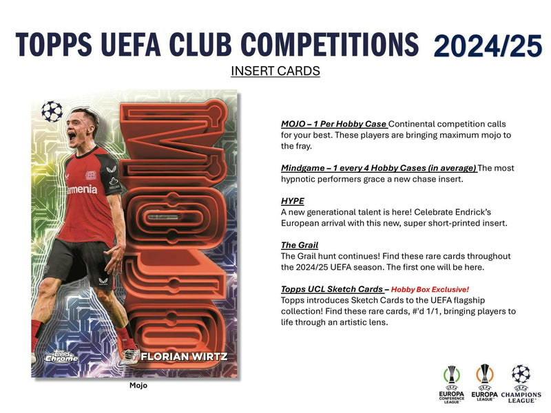 2024/25 Topps UEFA Club Competitions Soccer Hobby Box Flagship Edition (1 Auto)