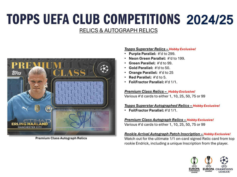 2024/25 Topps UEFA Club Competitions Soccer Hobby Box Flagship Edition (1 Auto)