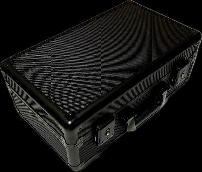 Black - Graded Slabs Card Aluminum Storage 4 Row Case