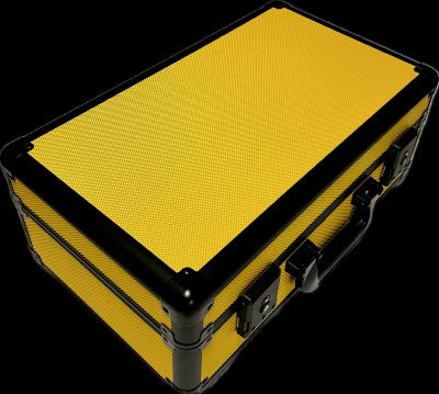 Yellow - Graded Slabs Card Aluminum Storage 4 Row Case