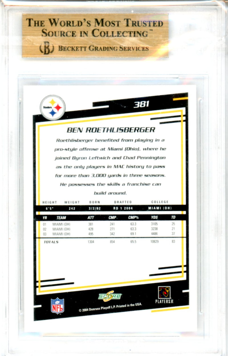 2004 Score Ben Roethlisberger