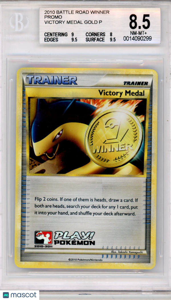 2010 Pokemon Victory Medal Gold P #NNO BGS 8.5