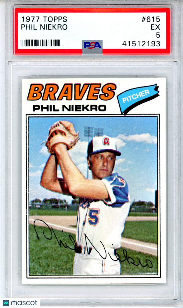 1977 Topps Phil Niekro #615 PSA 5