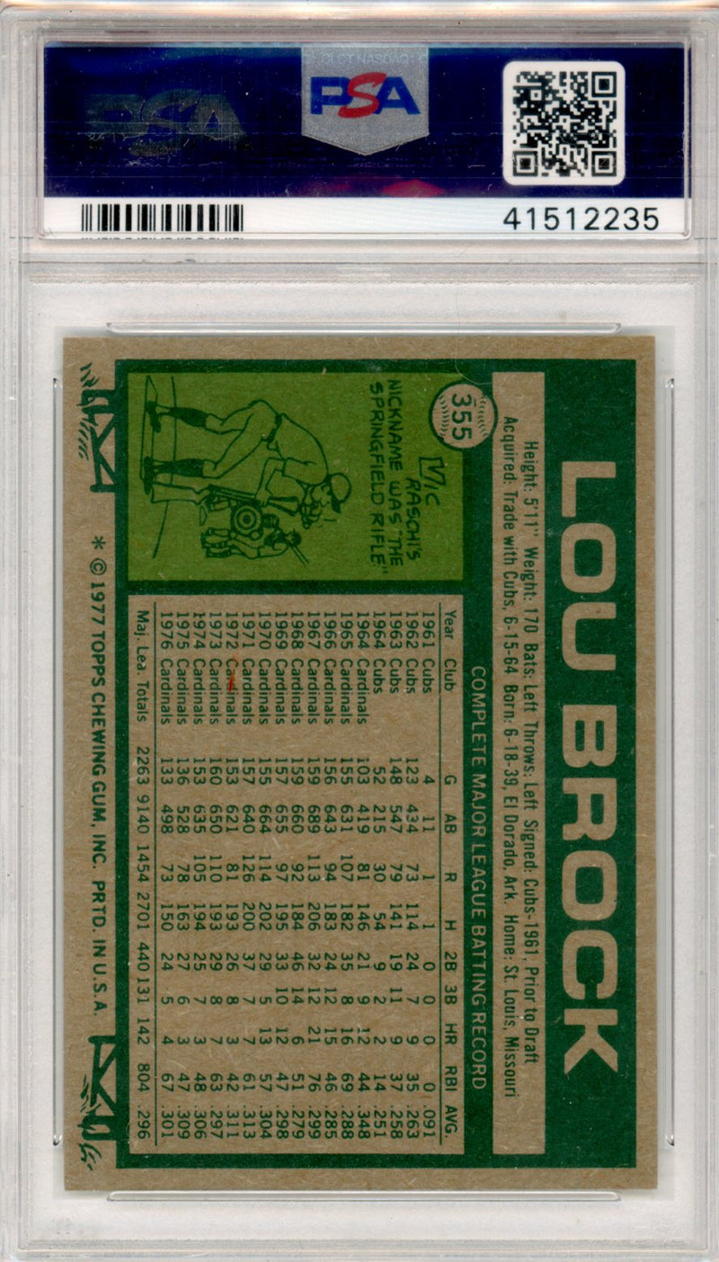 1977 Topps Lou Brock Oc