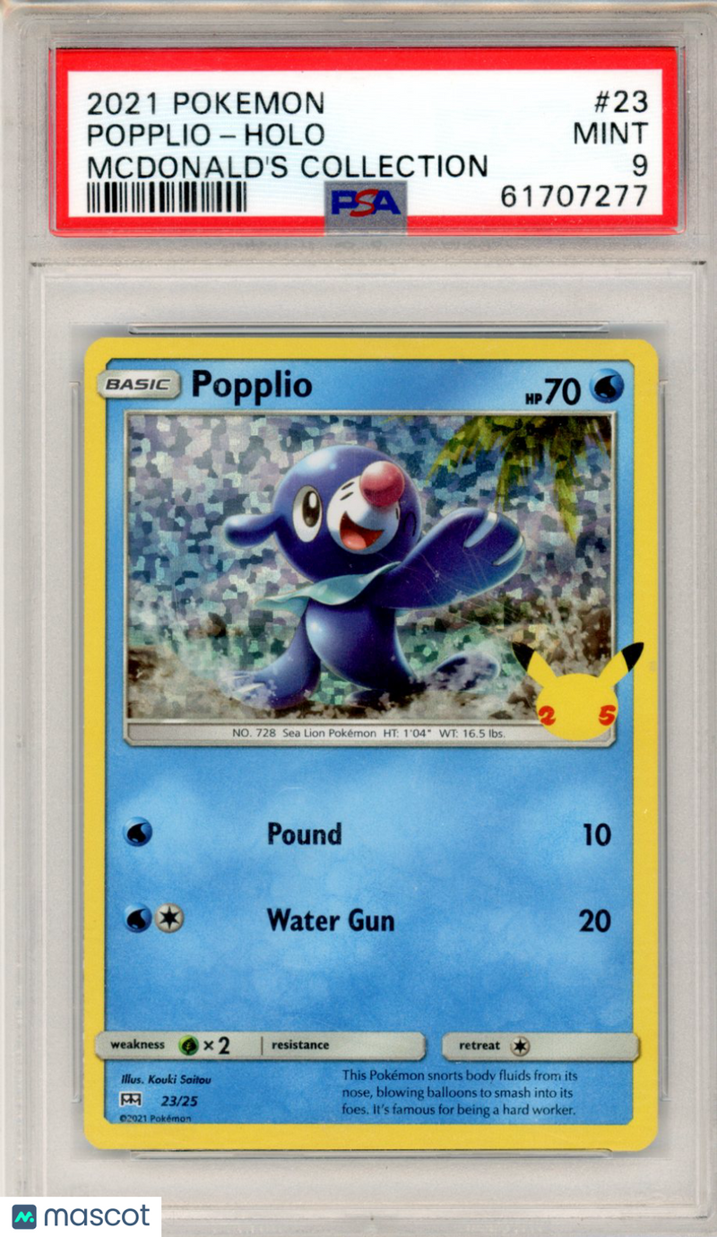 Popplio 2021 Pokemon Mcdonald's Collection Holo