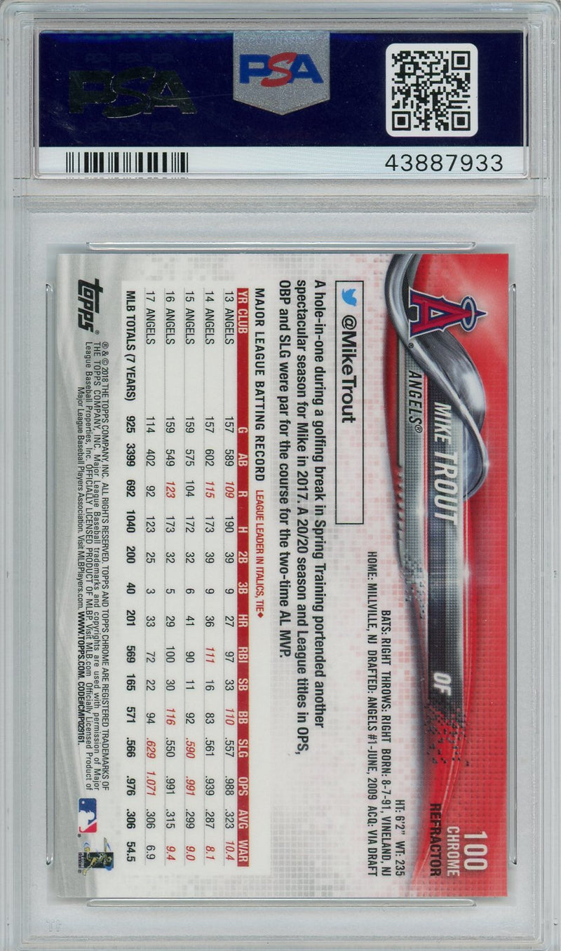 2018 Topps Chrome Mike Trout Batting X Fractor