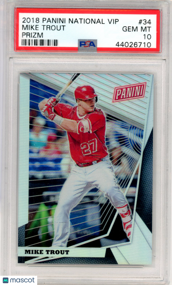 2018 Panini National Vip Mike Trout #34 PSA 10 Multi-Sport